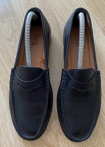 40 Beden Erkek Siyah Deri Loafer