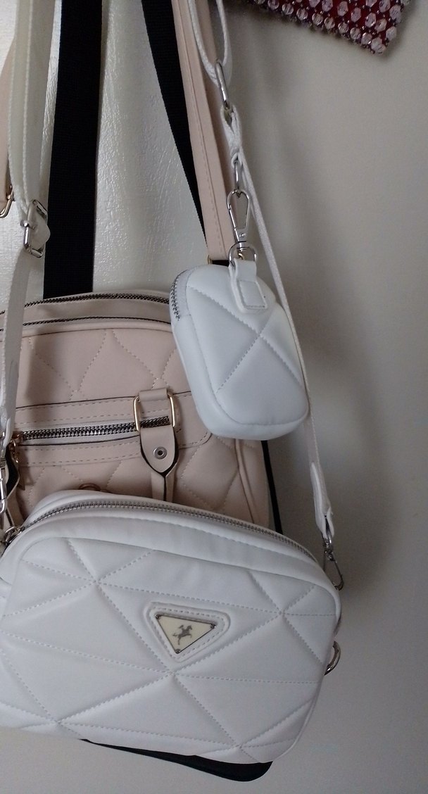 Beyaz Fermuarlı Kadın Çanta - Görsel 2