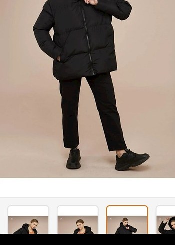 Siyah Midi Street Style Kadın Kışlık Mont - Görsel 2