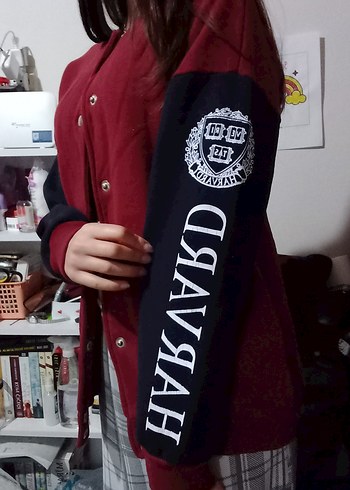 Bordo Uzun Kollu Düğmeli Kadın Ceket - Görsel 3