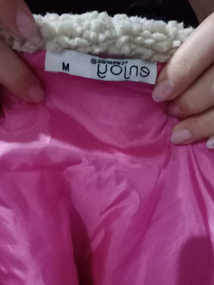 Pembe Kürklü Kadın Kışlık Ceket - Görsel 5