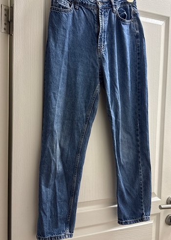 Kadın Mavi Rahat Kesim Midi Denim Jean - Görsel 4