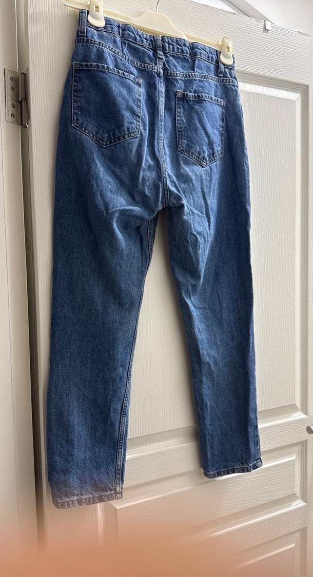 Kadın Mavi Rahat Kesim Midi Denim Jean - Görsel 5