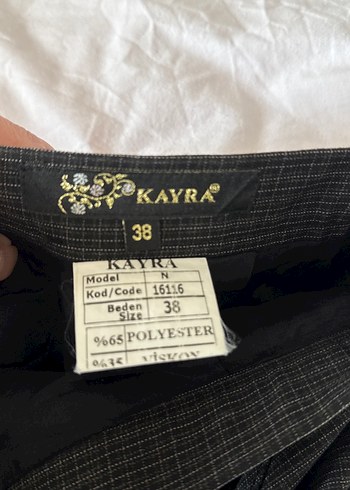 Gri Piliseli Midi diz altı etek Kadın Etek - Görsel 7