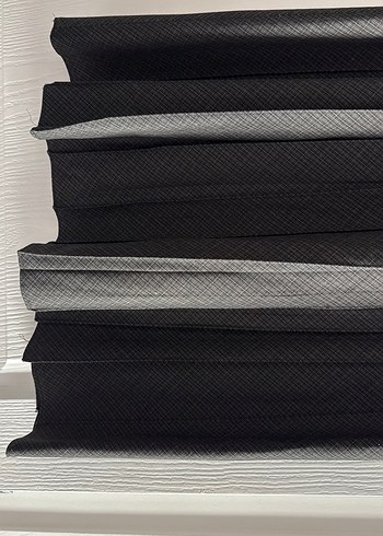 Gri Piliseli Midi diz altı etek Kadın Etek - Görsel 6