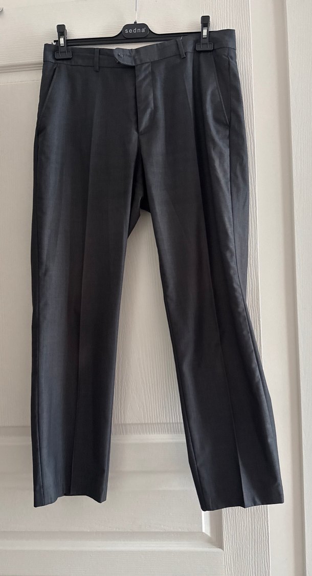 Gri Regular Fit Pilili Erkek Pantolon - Görsel 2