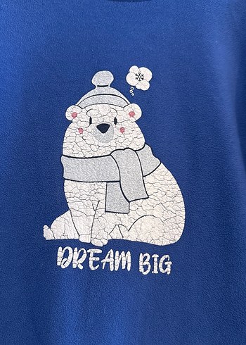 Kız Çocuk Mavi Uzun Kollu Sweatshirt - Görsel 7