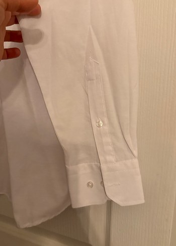 Düğmeli Beyaz Keten Erkek Gömlek kigılı marka - Görsel 7