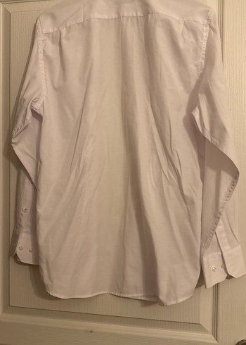 Düğmeli Beyaz Keten Erkek Gömlek kigılı marka - Görsel 5