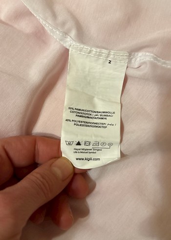 Düğmeli Beyaz Keten Erkek Gömlek kigılı marka - Görsel 11