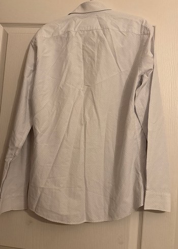 Erkek Beyaz Keten Uzun Kollu Gömlek - Görsel 6