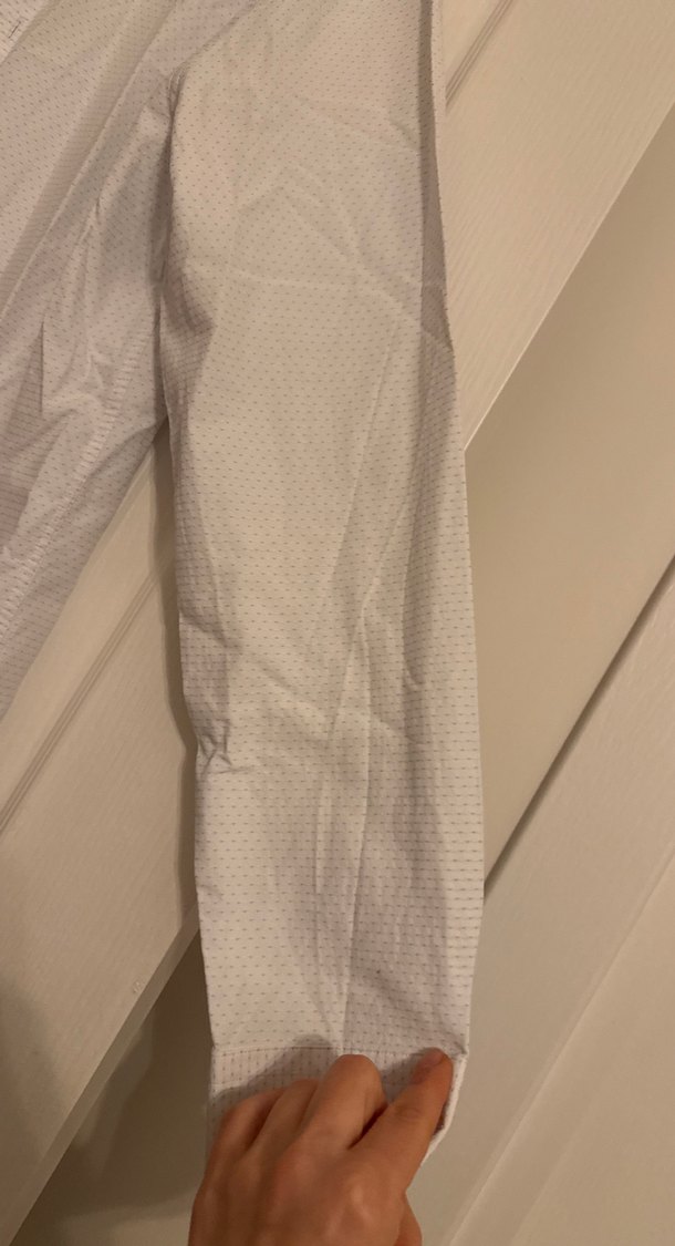 Erkek Beyaz Keten Uzun Kollu Gömlek - Görsel 4