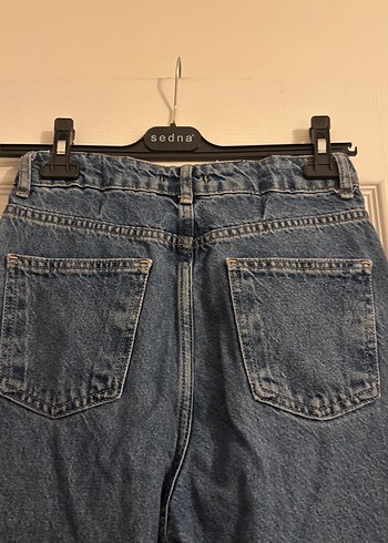 mavi Salaş Midi Kadın Kot Pantolon - Görsel 4