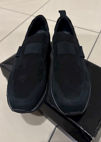 Diğer Siyah Suet Slip On Ayakkabi