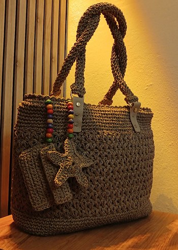 Bohem el örmesi yildiz canta - Görsel 8