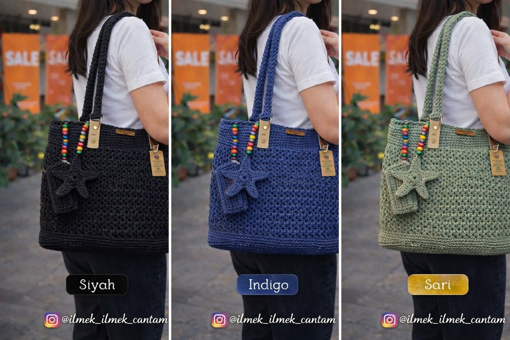 El emegi, kagit ip gunluk kullanima uygun bohem canta - Görsel 3