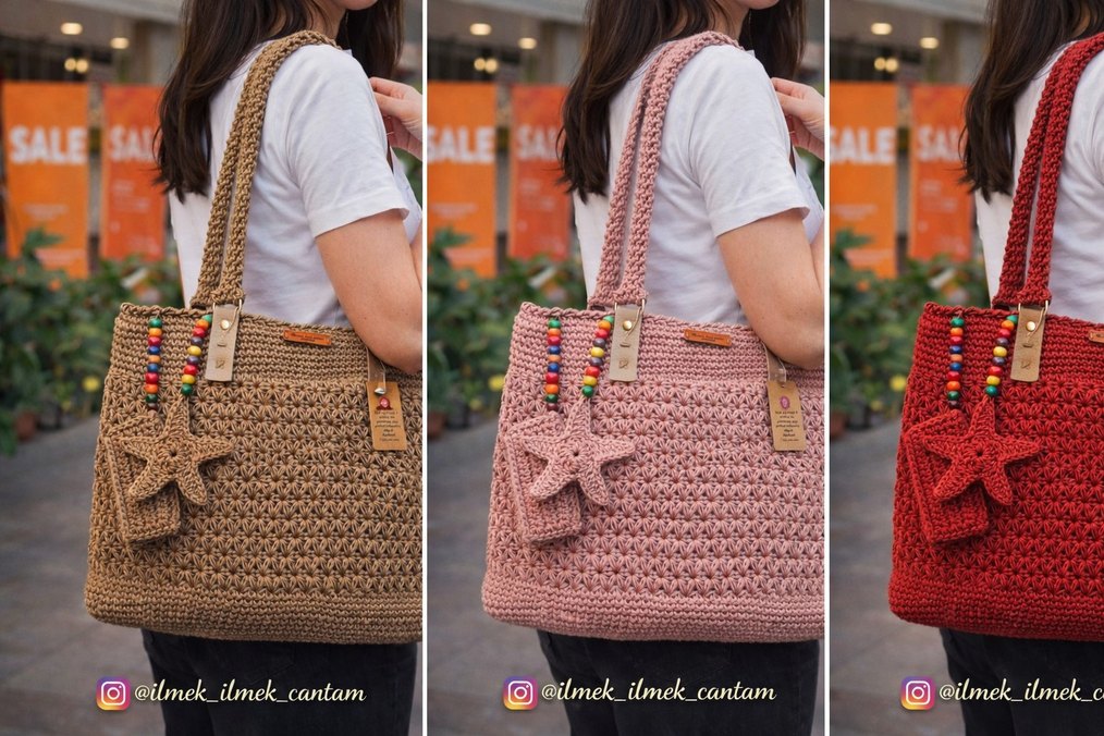 El emegi, kagit ip gunluk kullanima uygun bohem canta - Görsel 2