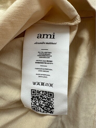 s Beden Ami Paris Tshirt Krem (Vanilya)