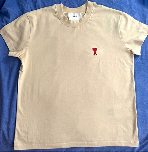 Ami Paris Tshirt Krem (Vanilya)