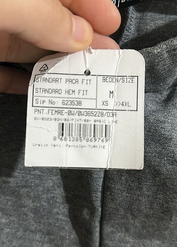 LCW Gri Fermuarlı Kadın Denim Eşofman Altı - Görsel 4