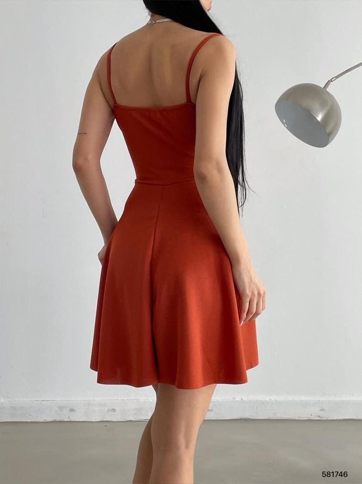 kruvaze yaka elbise - Görsel 3