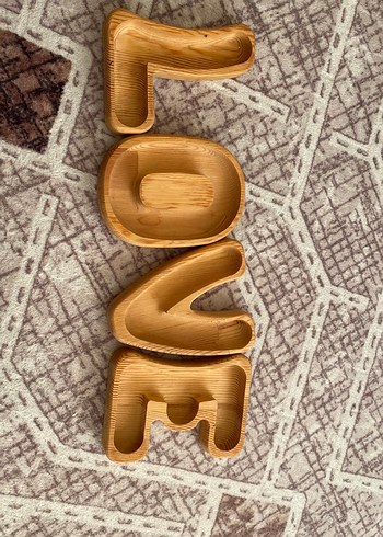 Ahşap çerezlik - LOVE Harfleri - Görsel 2