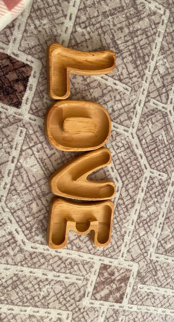 Ahşap çerezlik - LOVE Harfleri - Görsel 2