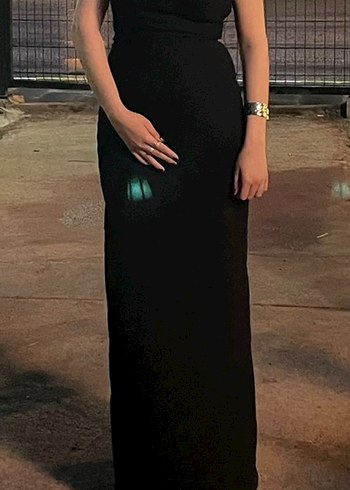 Siyah  Uzun Kadın Elbise - Görsel 2