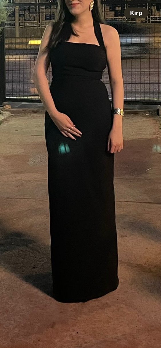 Siyah  Uzun Kadın Elbise - Görsel 2