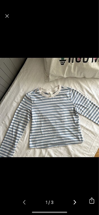 H&M çizgili bluz