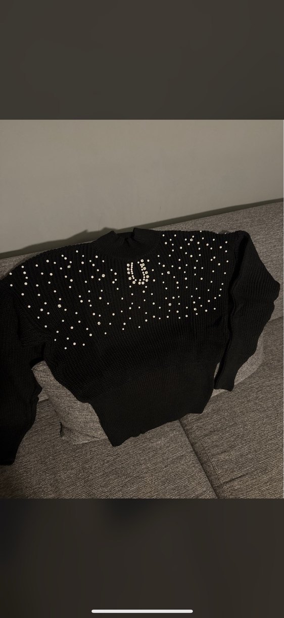 Trendyolmilla Taş Ve İnci Detaylı Triko Kazak - Görsel 2