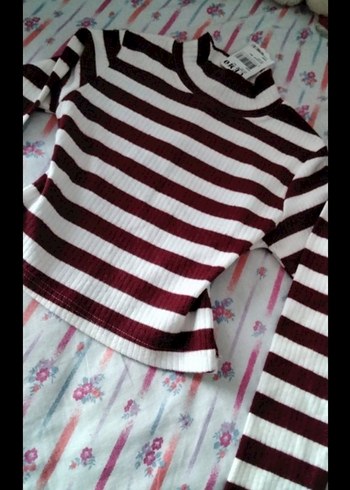 Zara bordo uzun kollu crop