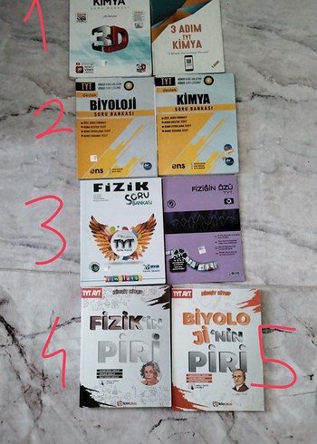TYT Kimya, Biyoloji, Fizik Soru Bankası Seti