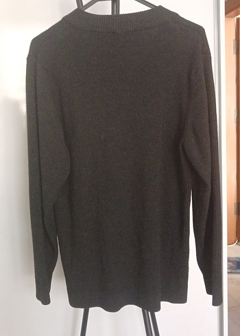 antrsıt renk kigılı marka  Fermuarlı Erkek Yün Kazak - Görsel 4