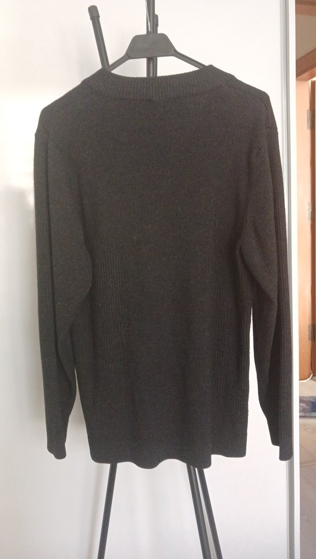 antrsıt renk kigılı marka  Fermuarlı Erkek Yün Kazak - Görsel 4