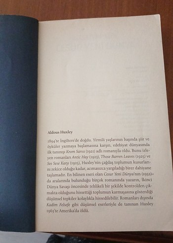 Cesur Yeni Dünya - Aldous Huxley - Görsel 4