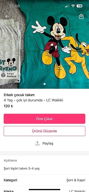 4 Yaş Beden çeşitli Renk Takım