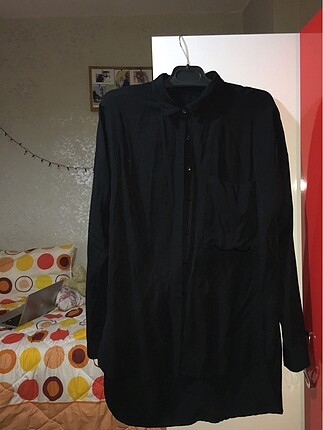 Kaliteli kumaşı Harika siyah gömlek tunik