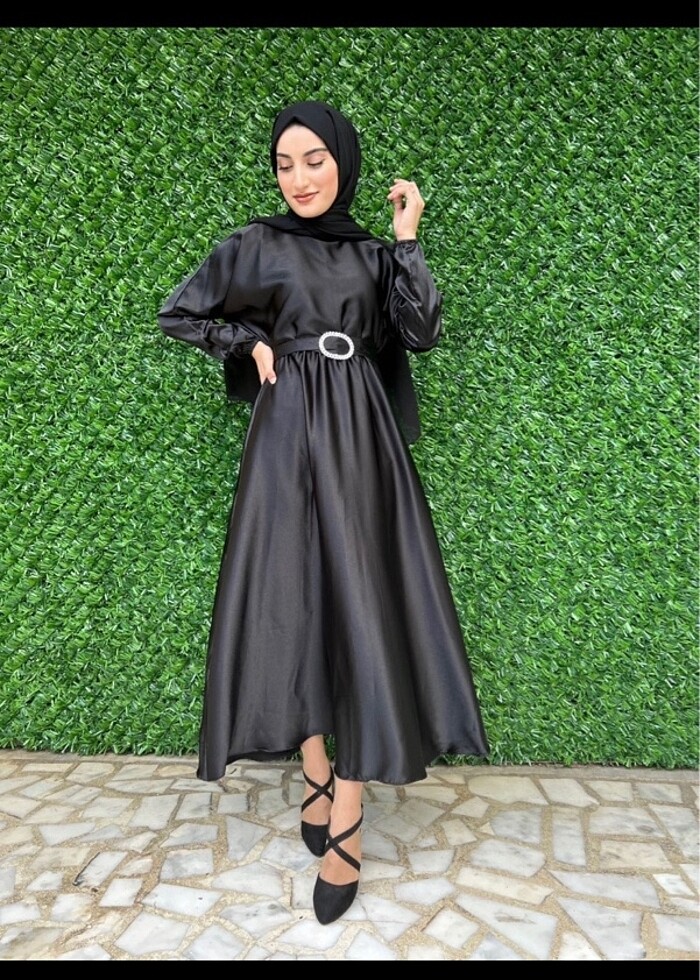 Saten elbise - Görsel 3