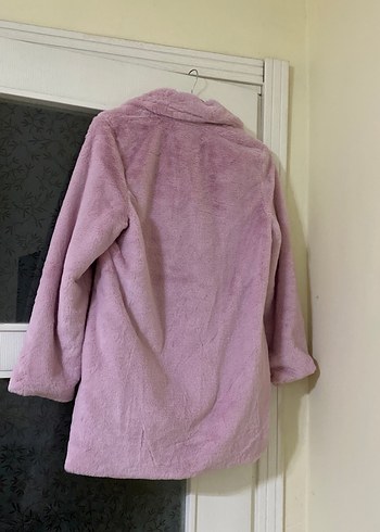 Pudra Pembe Düğmeli Midi Kadın Kaban - Görsel 2