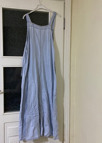 Mavi Denim Normal Boy Askılı Tulum - Görsel 2