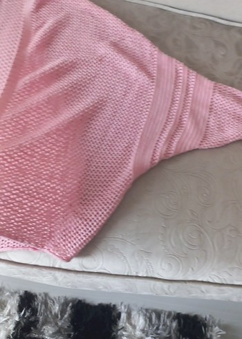 Pembe yarasa Kesim Triko hırka tiril.tiril yeniden farksız - Görsel 2