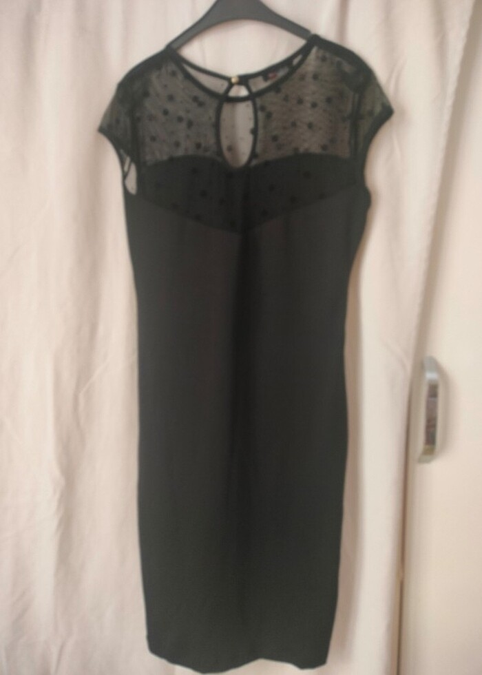 Siyah esnek elbise  - Görsel 2