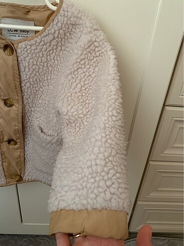 24-36 Ay Beden camel Renk Kız çocuk teddy mont
