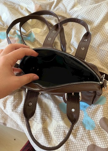 Kahverengi Deri Tokalı Kadın Çanta - Görsel 2