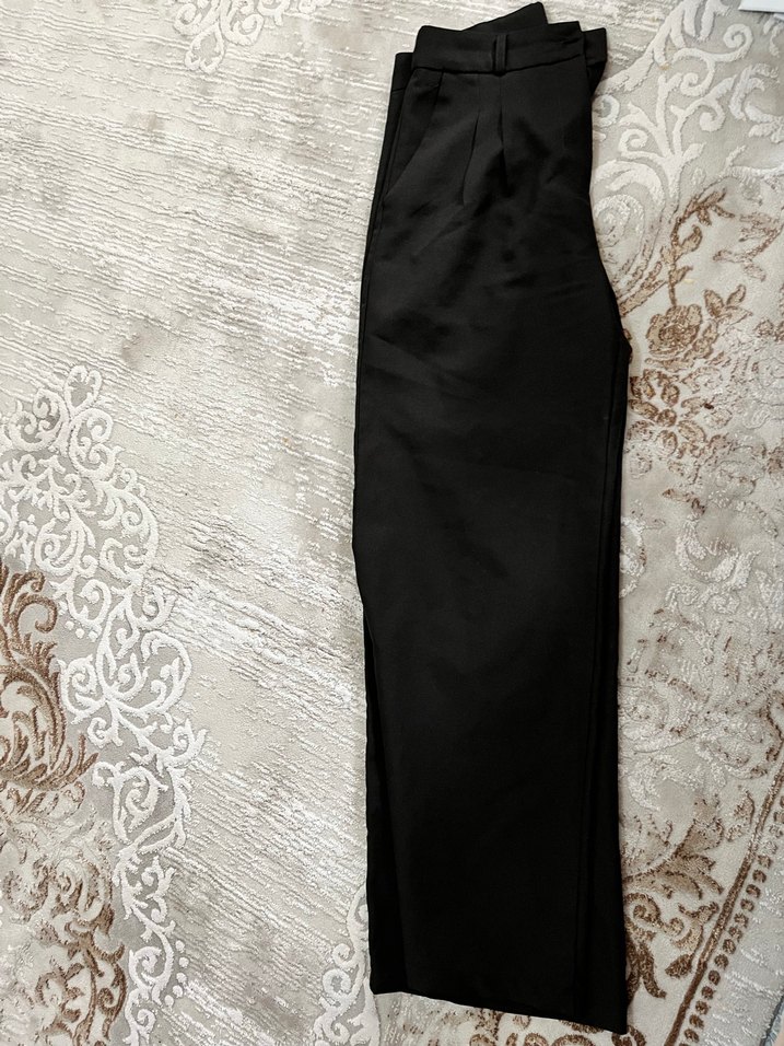 Acı kahve Kadın Midi Kumaş Pantolon - Görsel 2