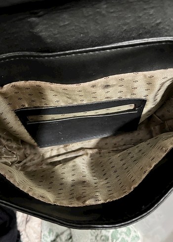 Siyah Deri Tokalı Kadın Omuz Çantası - Görsel 2