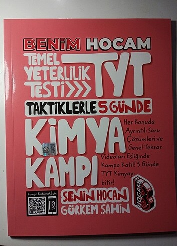 Benim Hocam Yayınları TYT Kimya Kamp Kitabı 
