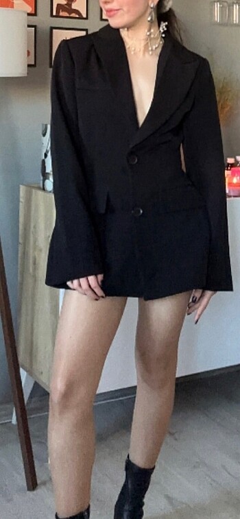 Siyah blazer ceket