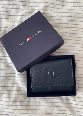 Tommy Hilfiger Lacivert Deri Cuzdan